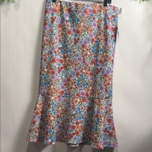 Vibrant Floral A-Line Skirt